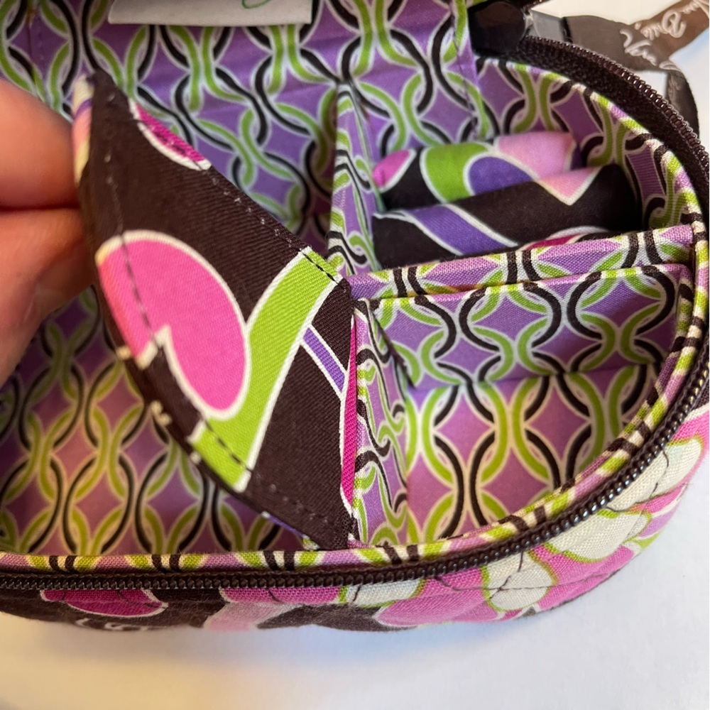 Vera Bradley Purple Punch Zippered Jewelry Travel Storage Case - Picture 5 of 12